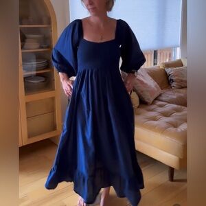 Honey Dove Vintage Smocked Dress w/Pockets